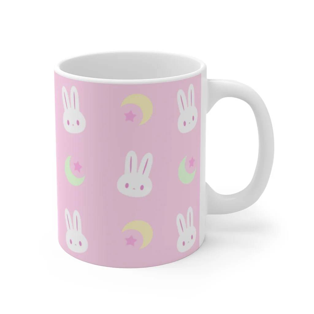 Pink Sailor Moon Bunny Coffee Mug - Image 4