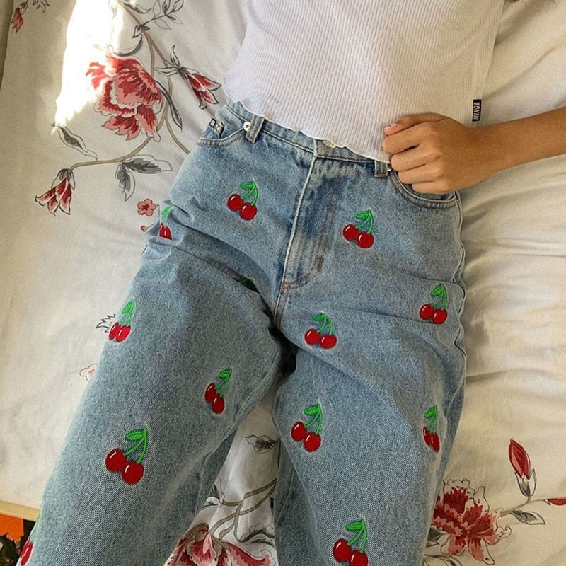 Cherry High Waisted Jeans - Image 21