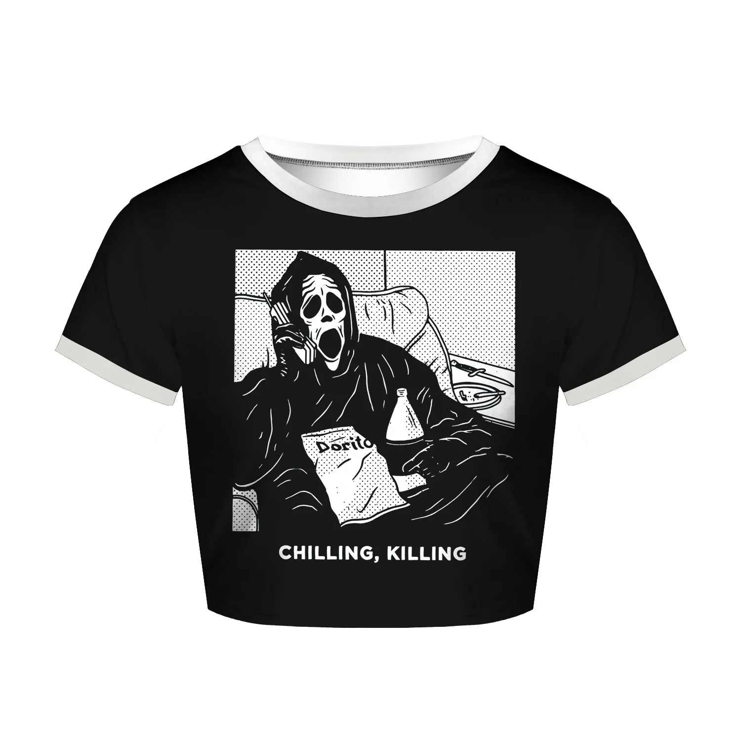 Chilling Killing Scream Crop Top - Image 2