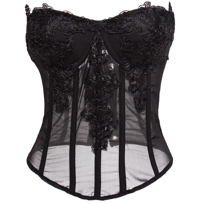 Coquette Fairycore Pink Corset Bustier Top - Image 9