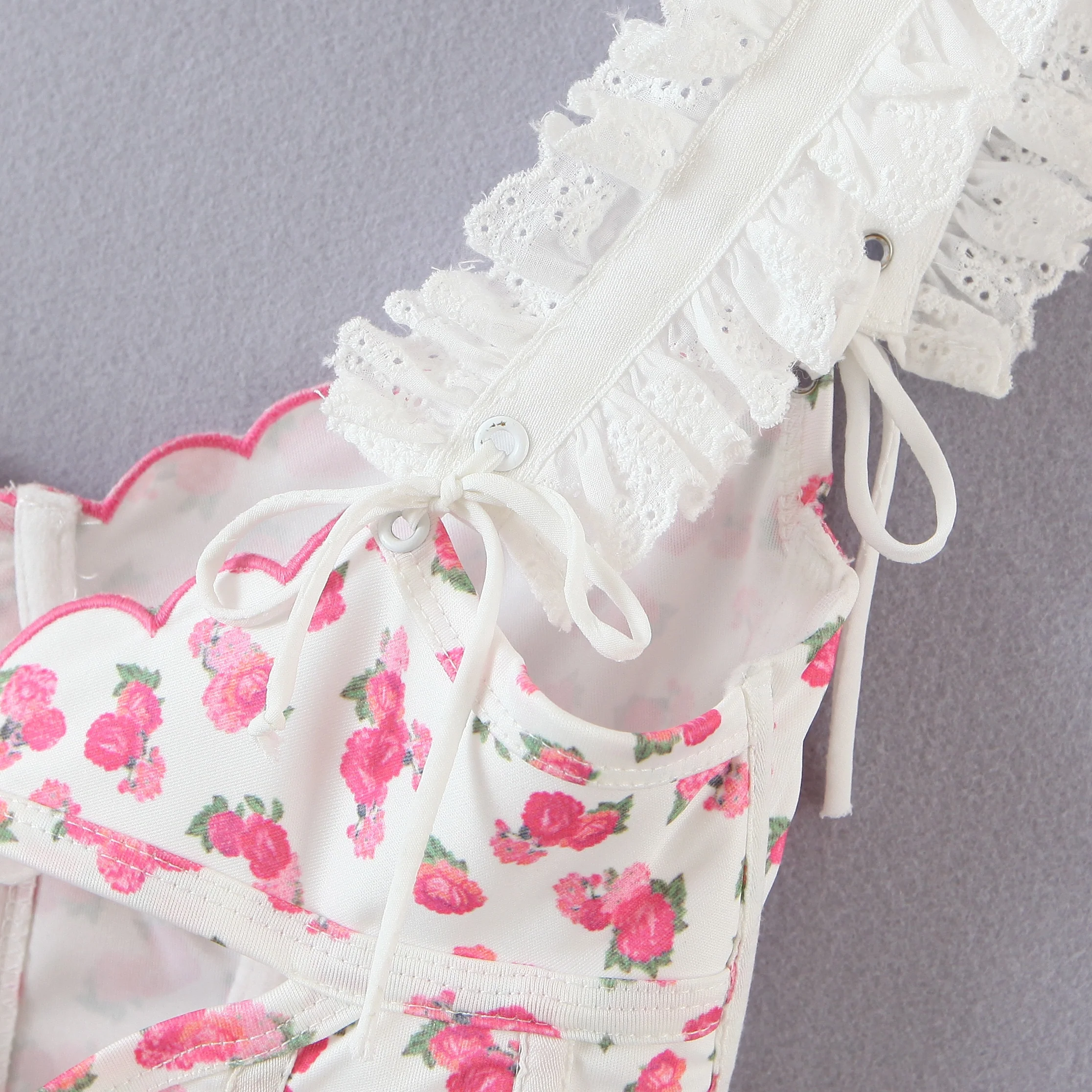 Coquette Soft Girl Floral Bustier Top - Image 13