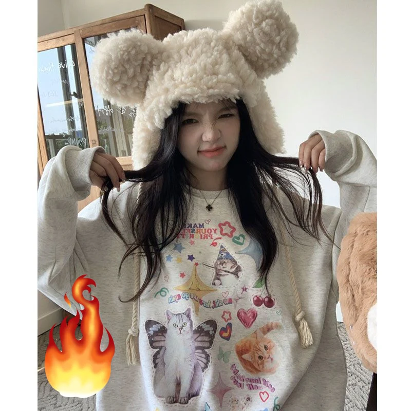 Cute Meme Cats Sweatshirt - Image 5
