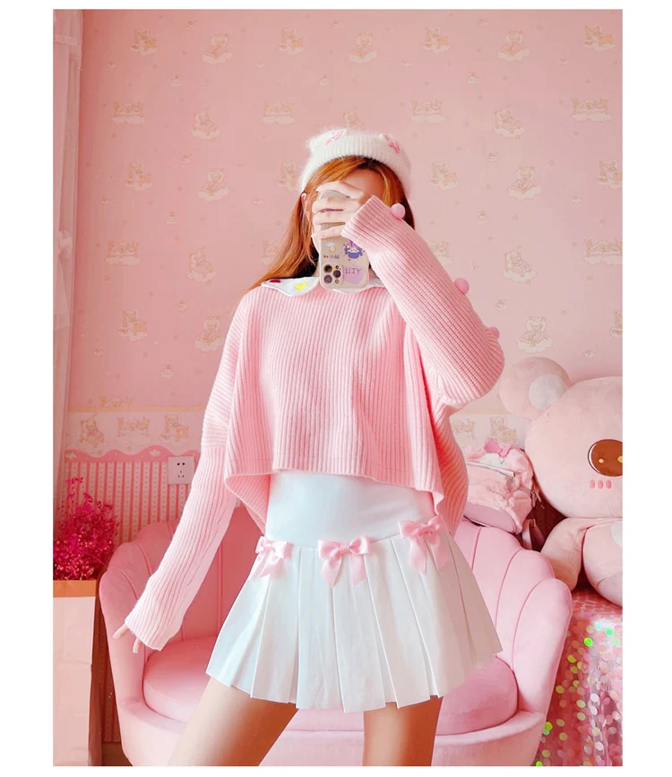 Dollette Kawaii Bow Pleated Mini Skirt - Image 16