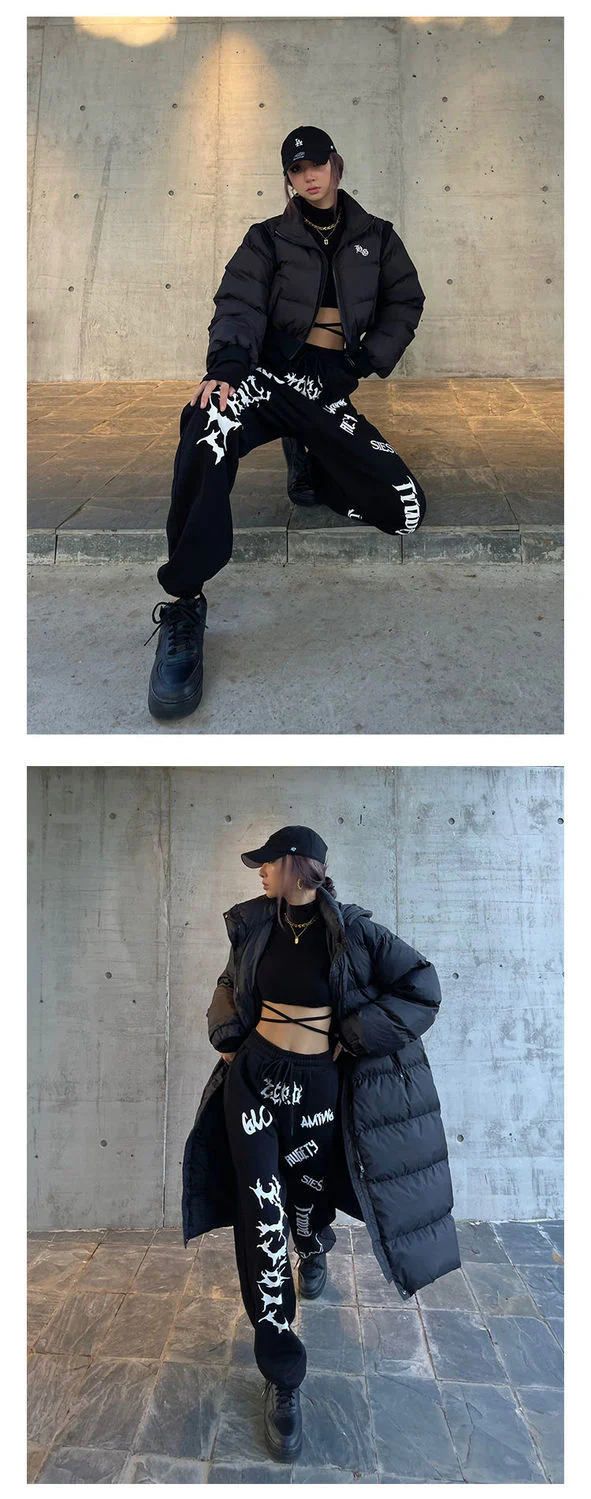 Egirl Gothic Graphic Black Jogging Sweatpants - Image 8