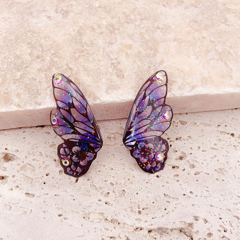 Fairy Gradient Butterfly Wings Earrings - Image 7