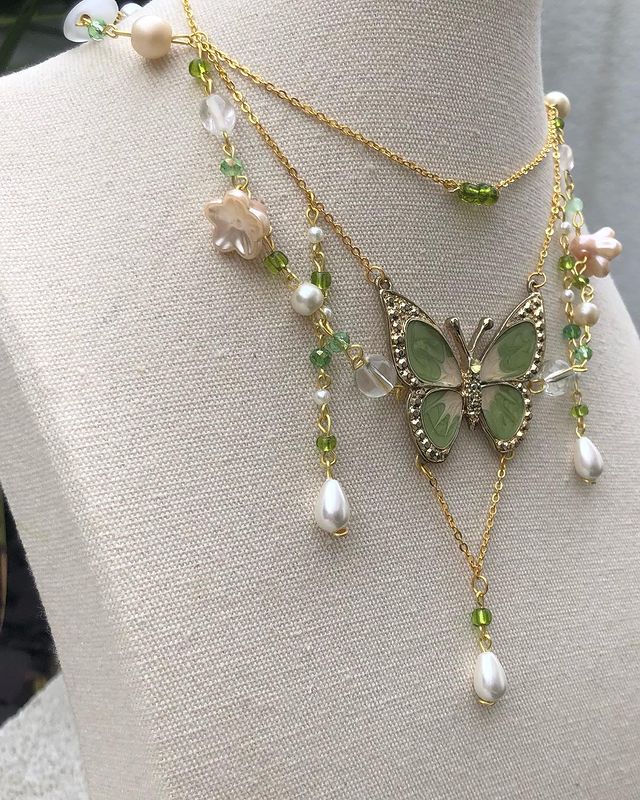 Fairy Green Butterfly Necklace - Image 5