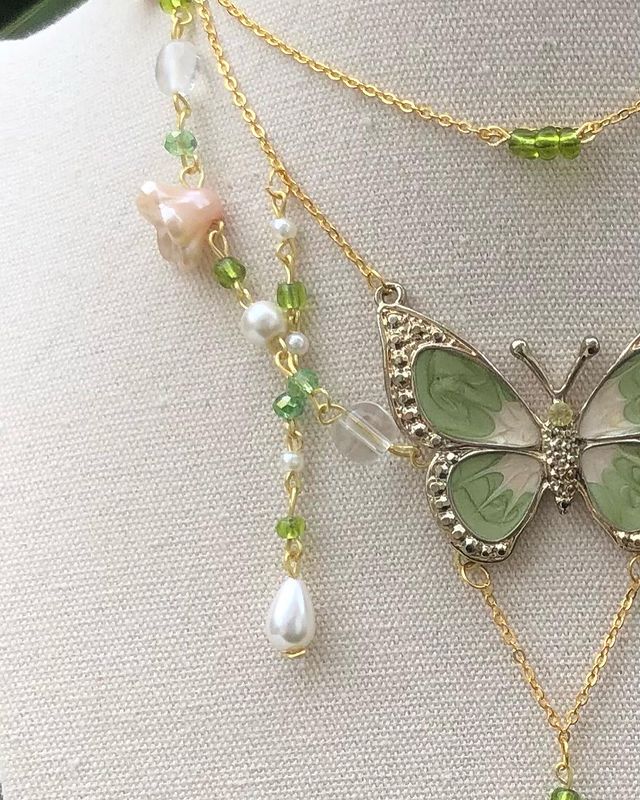 Fairy Green Butterfly Necklace - Image 7