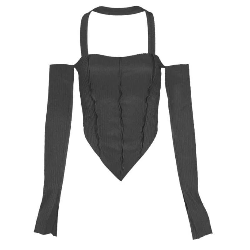 Fairy Grunge Long Sleeve Top Charcoal - Image 2
