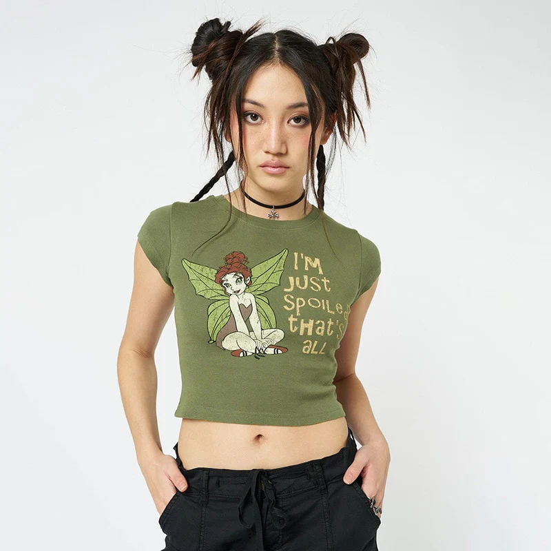 Fairycore Pixie Graphic Crop Top - Image 15