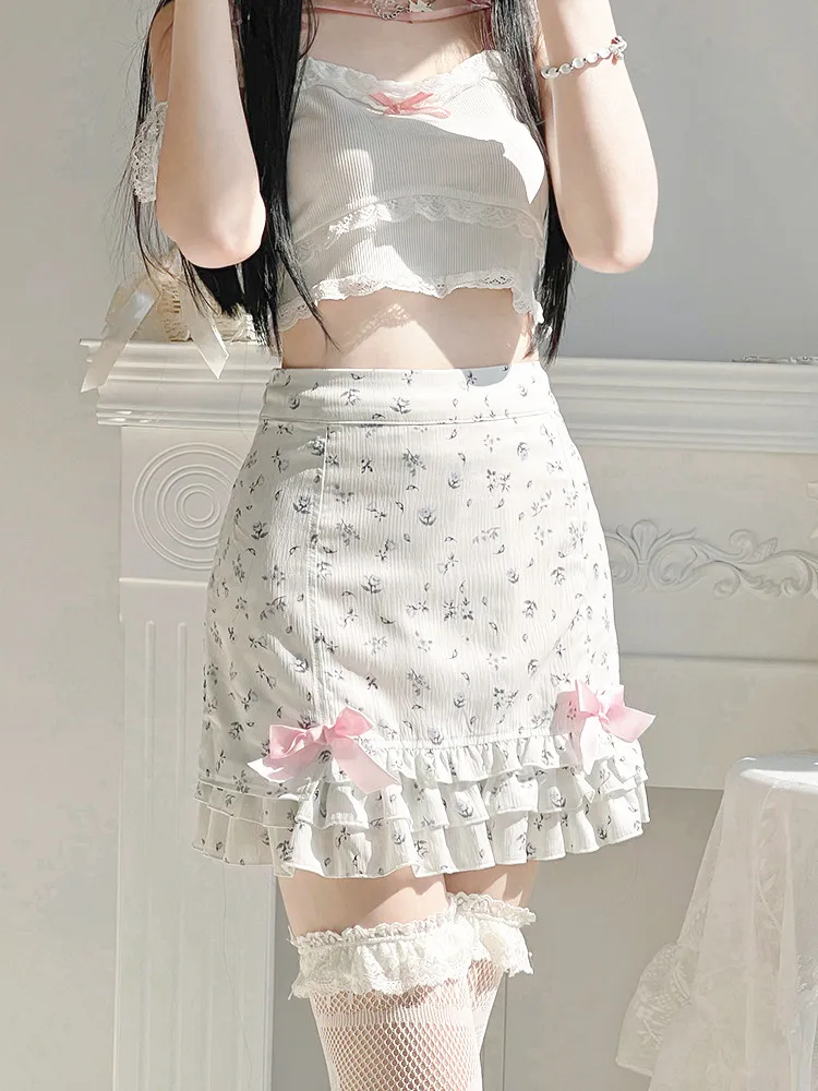 Floral Ruffle Mini Skirt - Image 3