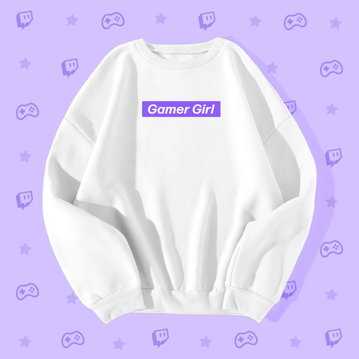 Gamer Girl Purple Box Logo Sweatshirt - Image 3