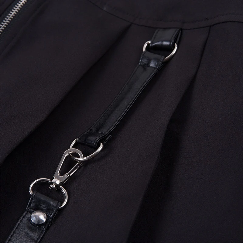 Gothic Aesthetic Straps Black Skirt - Image 13