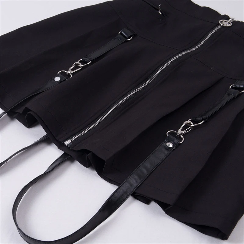 Gothic Aesthetic Straps Black Skirt - Image 14