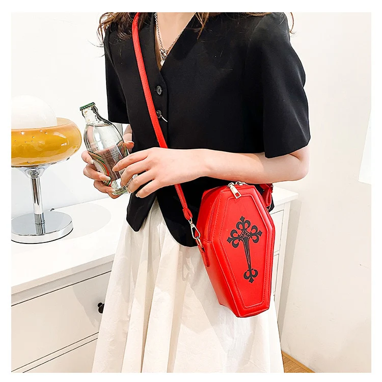 Dark Goth Coffin Shape Purse - Image 11