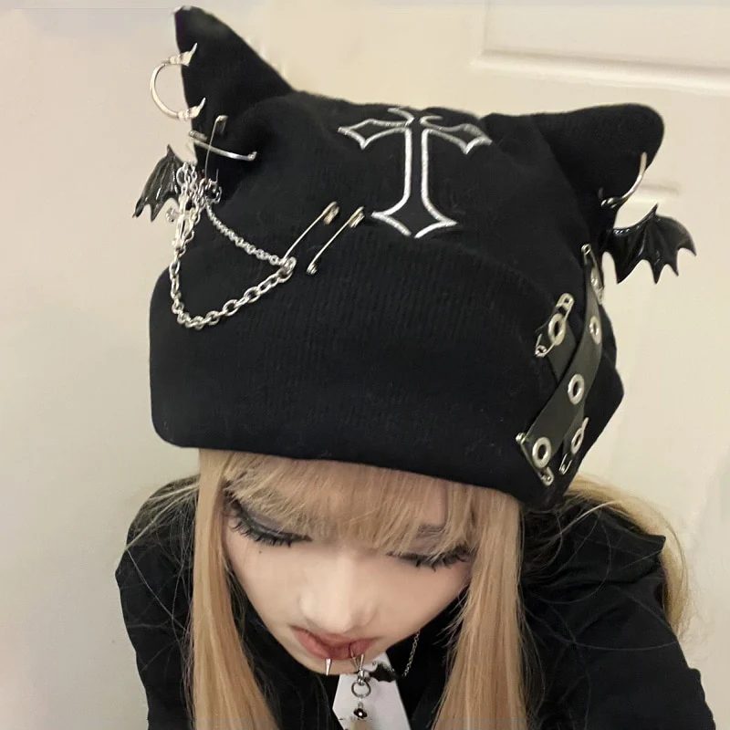 Visual Kei Cat Ear Beanie Hat - Image 3