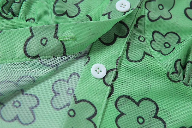 Indie Girl Green Floral Top - Image 7