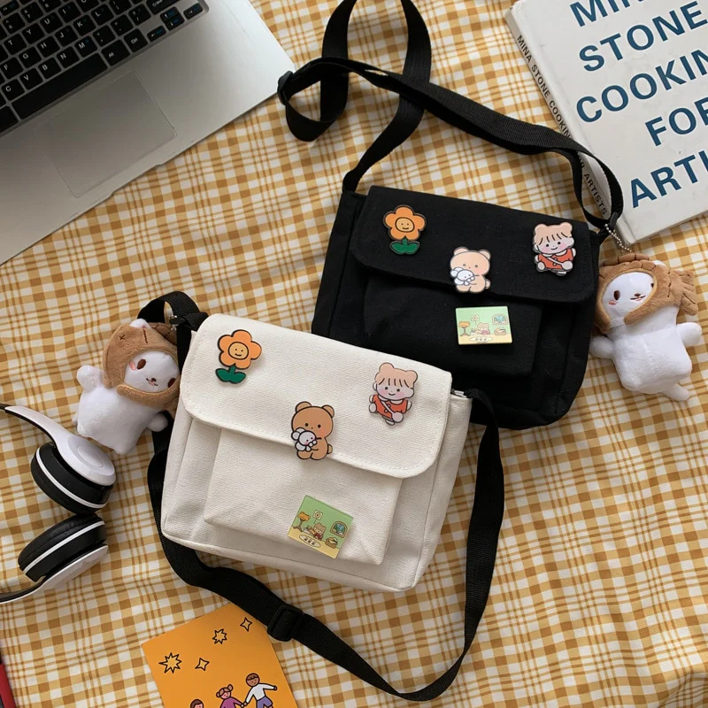Kawaii Canvas Shoulder Bag - Image 8