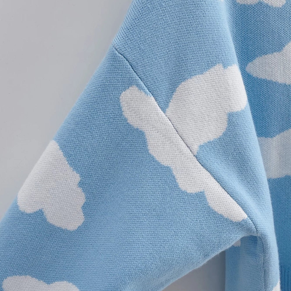 Kawaii Clouds Knitted Cardigan - Image 5