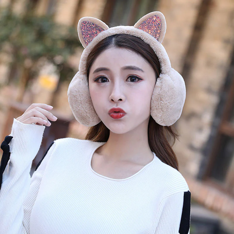 Kawaii Lovely Fur Cat Ears Earmuffs - Image 15