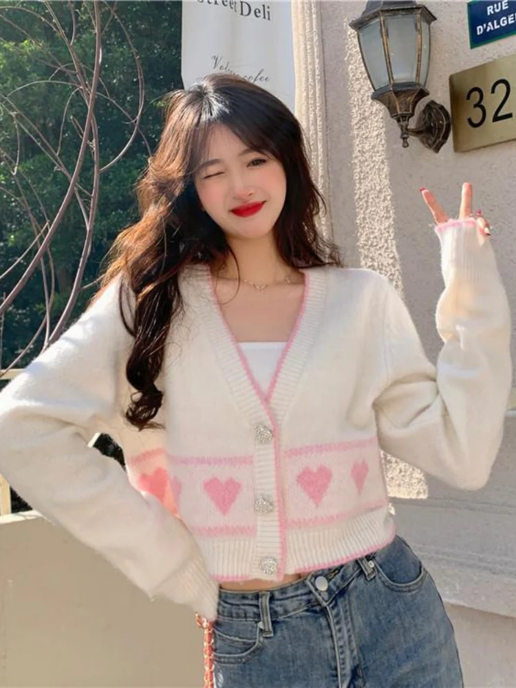 Korean Coquette Heart Cardigan - Image 8