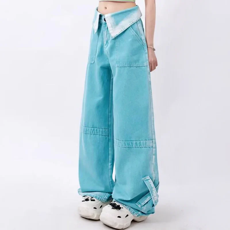Kpop Baggy Jeans Blue - Image 2