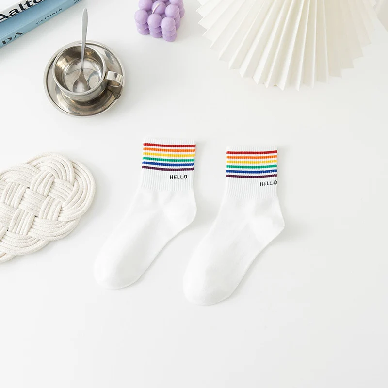 Love Korean Rainbow Ankle Socks - Image 3