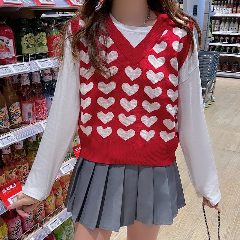 Lovecore V-Neck Knit Sweater Vest - Image 6