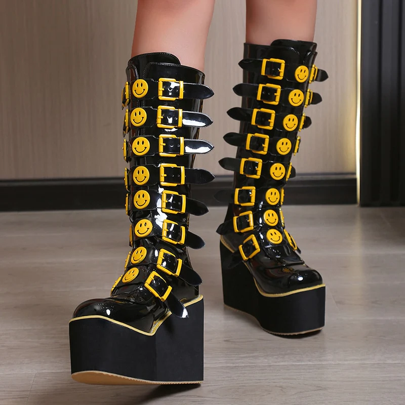 Punk Smiley Egirl Boots - Image 14