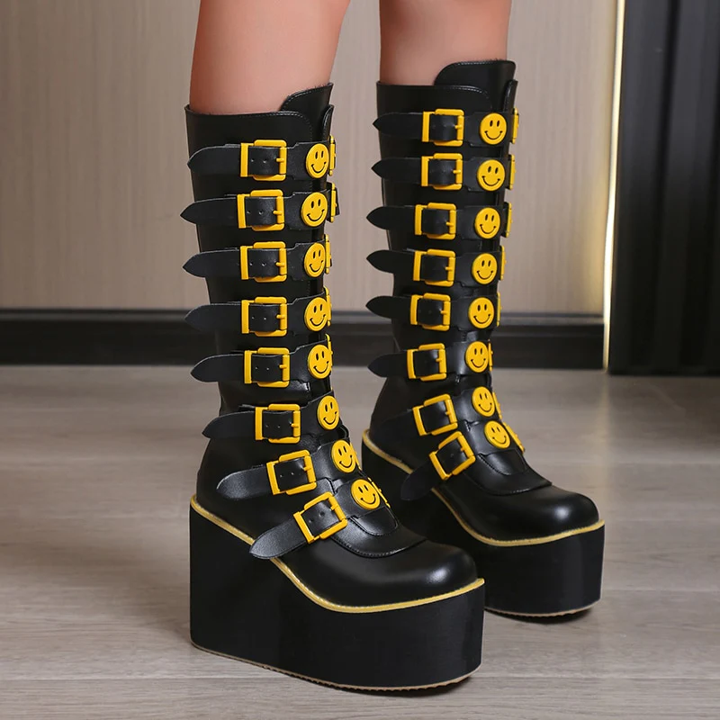 Punk Smiley Egirl Boots - Image 16