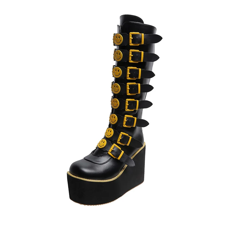 Punk Smiley Egirl Boots - Image 18