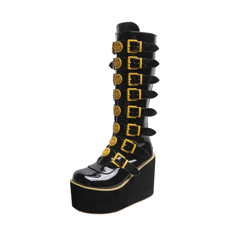 Punk Smiley Egirl Boots - Image 2