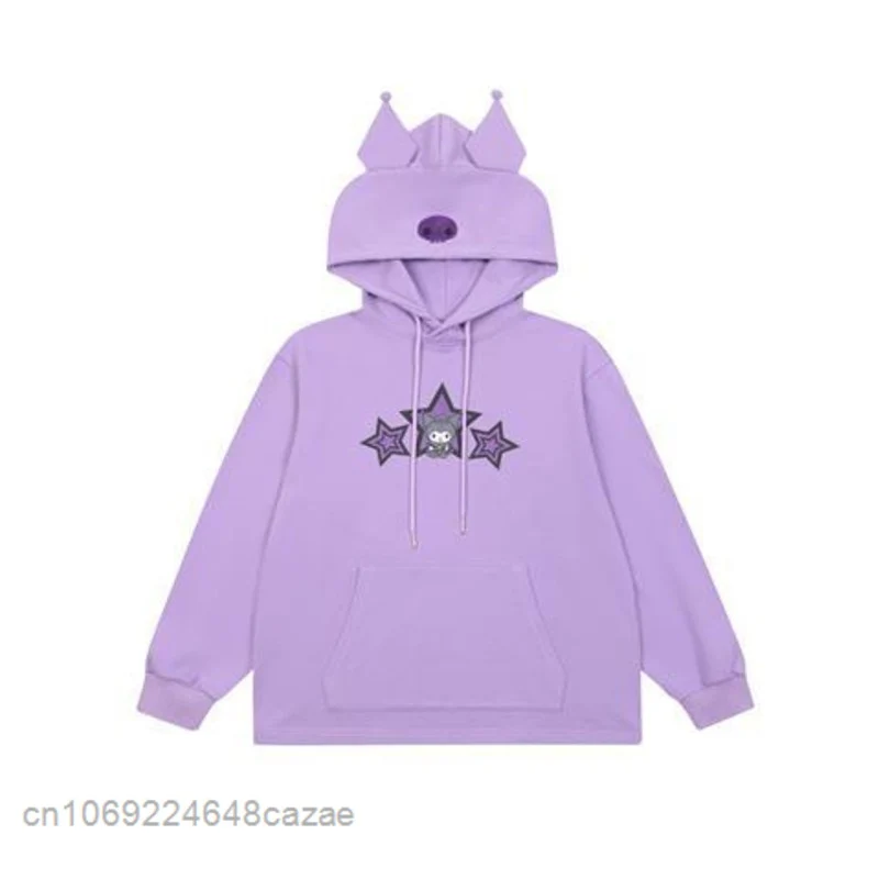 Sanriocore Kuromi Little Devil Hoodie Sweatshirt - Image 8