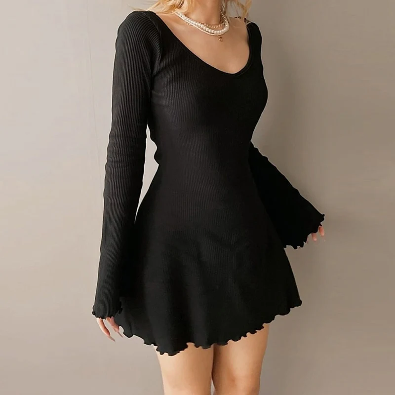 Soft Girl Elegant Flared A-line Dress - Image 15