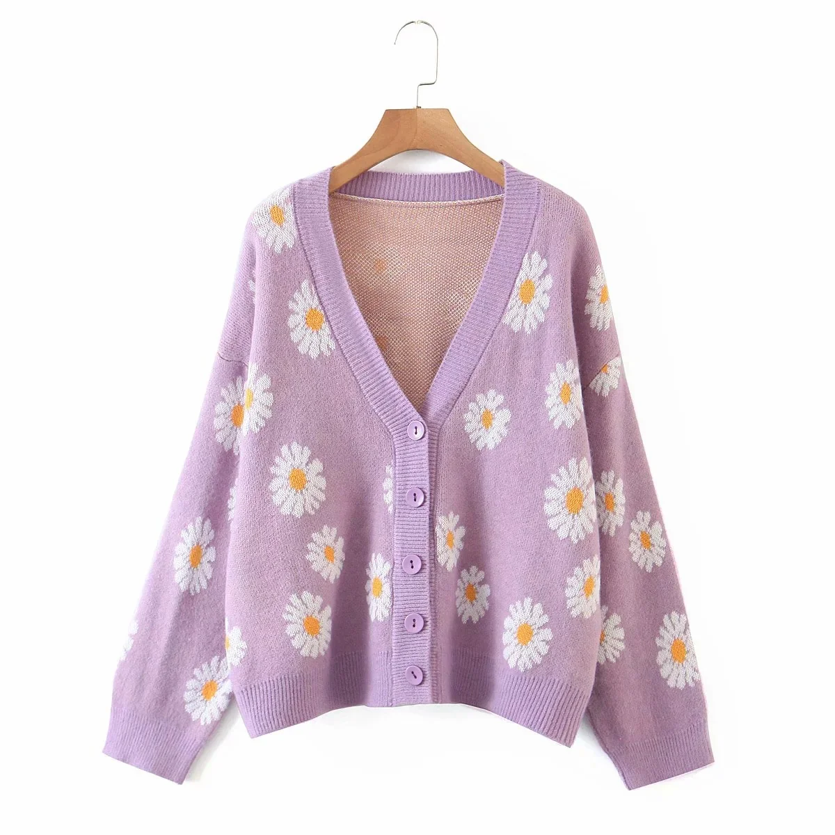Soft Girl Daisies Cardigan Sweater - Image 4