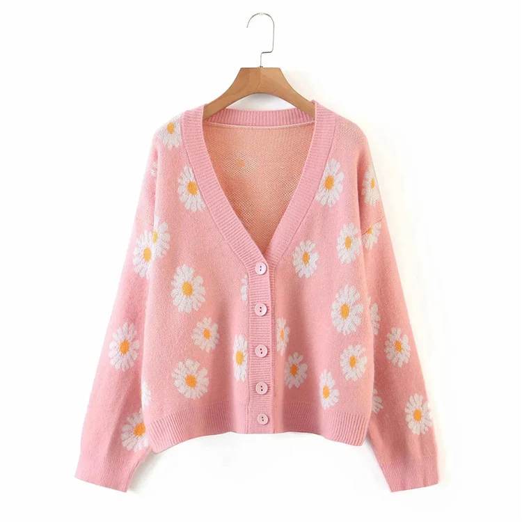 Soft Girl Daisies Cardigan Sweater - Image 7