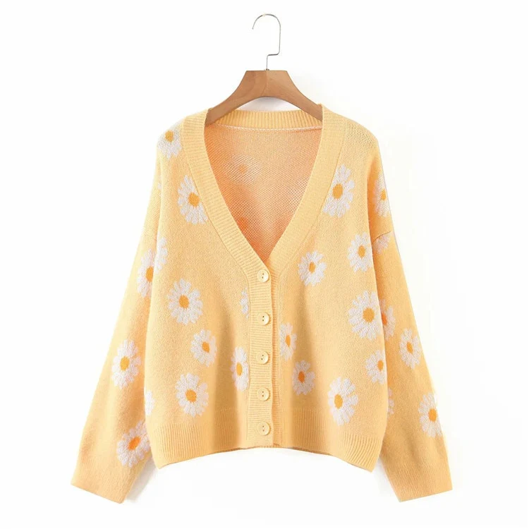 Soft Girl Daisies Cardigan Sweater - Image 9
