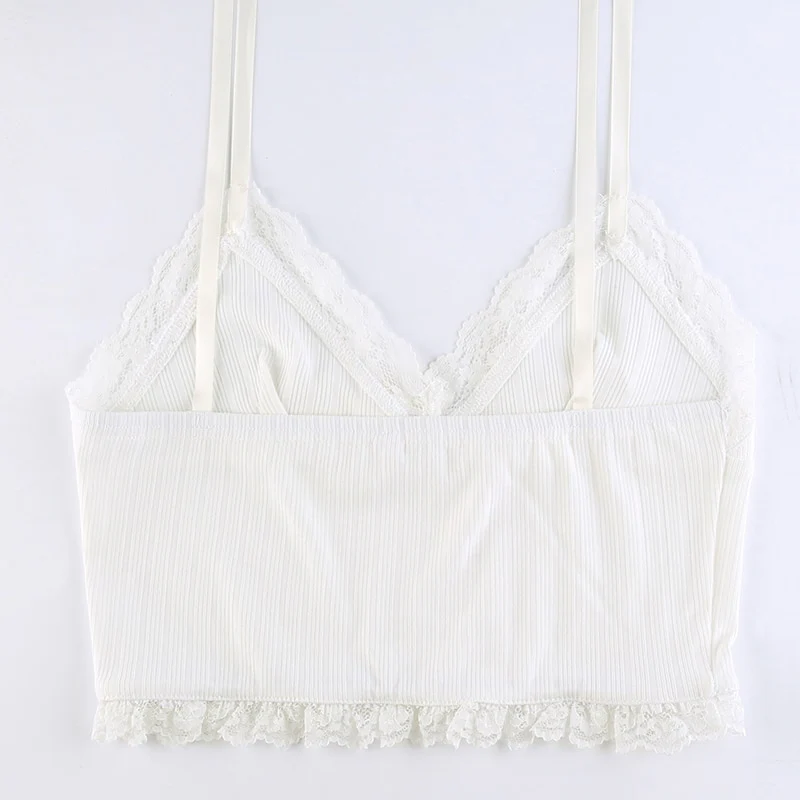Soft Girl Y2K Lace Trim Crop Top - Image 13