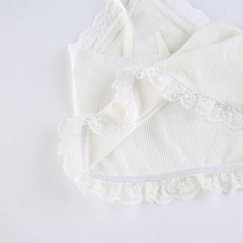 Soft Girl Y2K Lace Trim Crop Top - Image 15