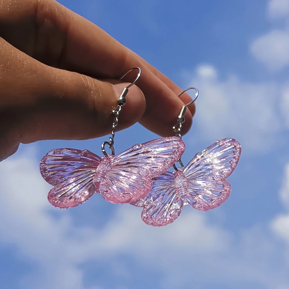 Soft Girl Y2K Transparent Butterfly Earrings - Image 11