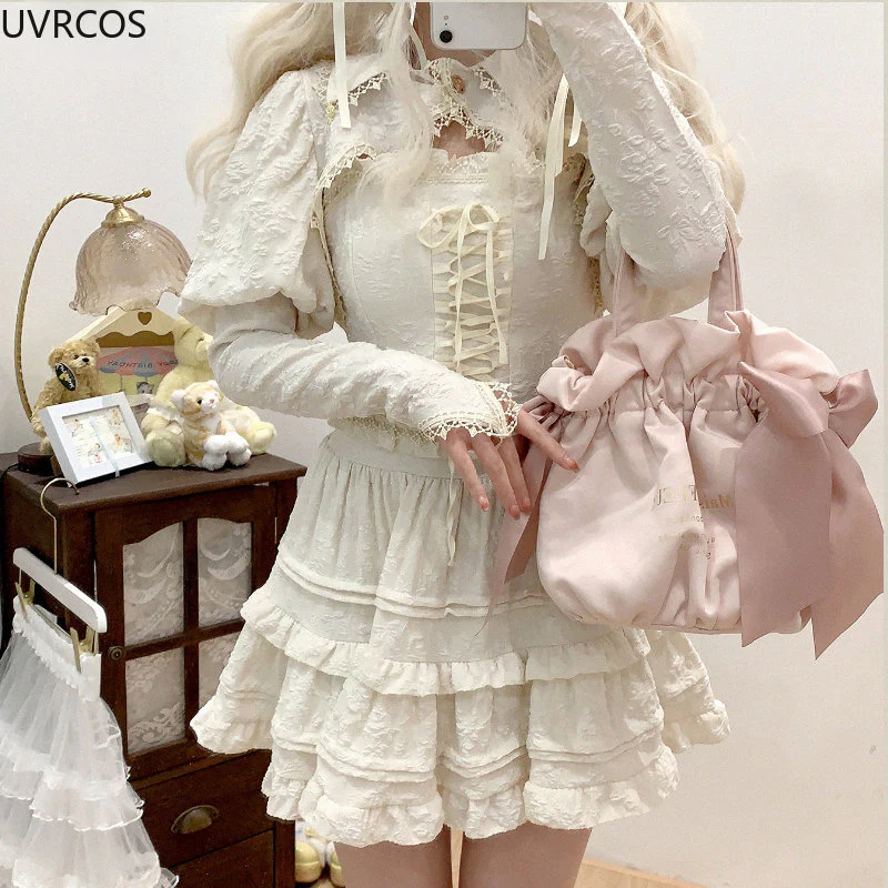 Soft Pink Sweet Lolita Skirt Set - Image 9