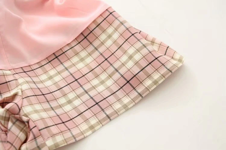Korean Split Mini Plaid Skirt with Shorts - Image 30