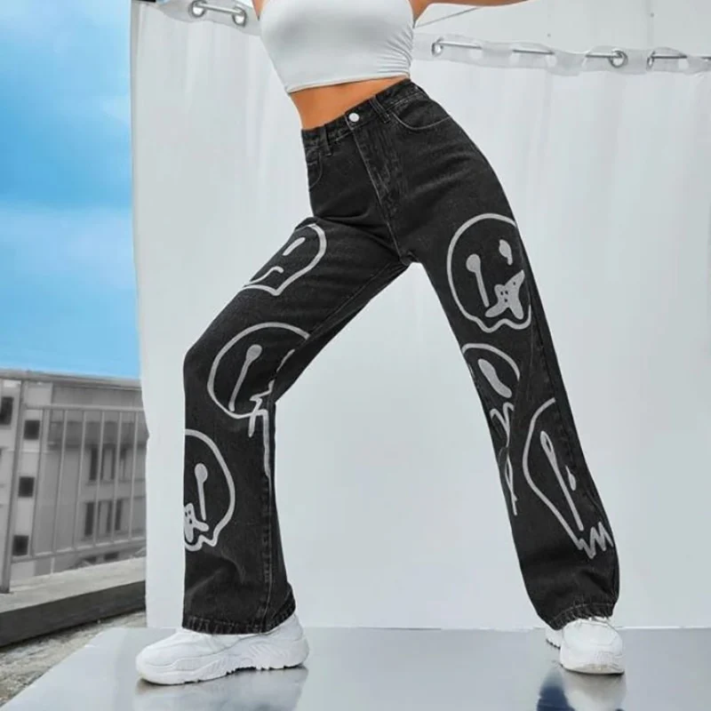 Trippy Smiley Loose Jeans - Image 11