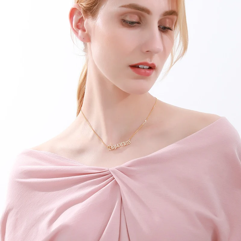 Y2K Gothic Zodiac Necklace - Image 16