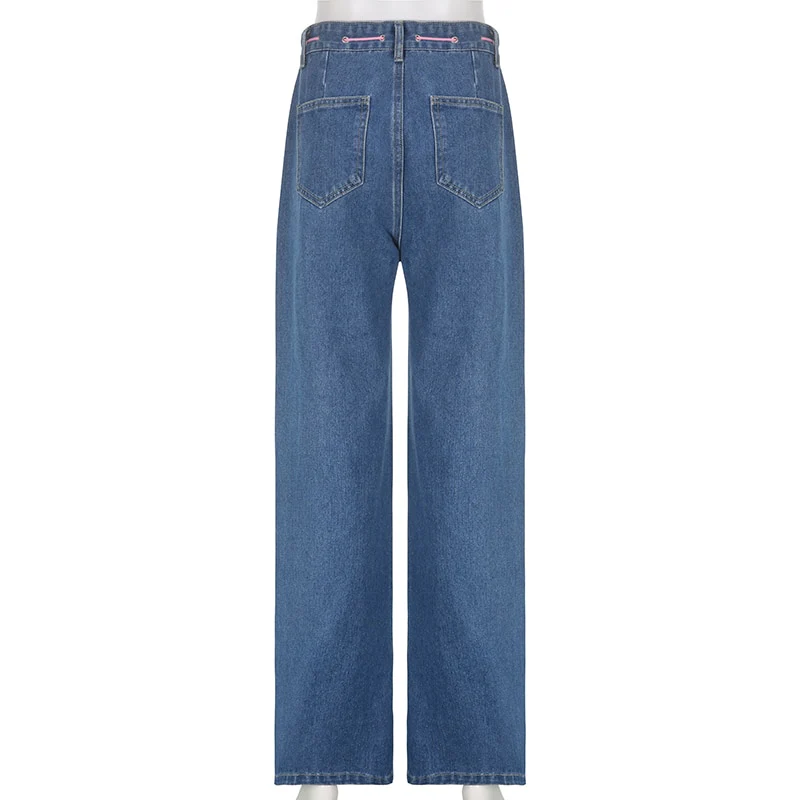 Y2K Indie Girl Heart Baggy Jeans - Image 11