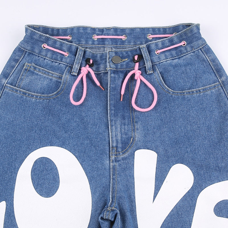 Y2K Indie Girl Heart Baggy Jeans - Image 12