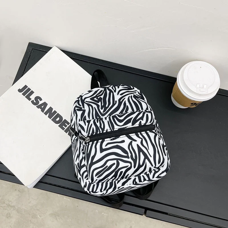 Y2K Mini Backpack Animal Print - Image 4
