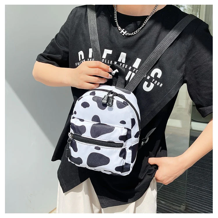 Y2K Mini Backpack Cow Print - Image 4