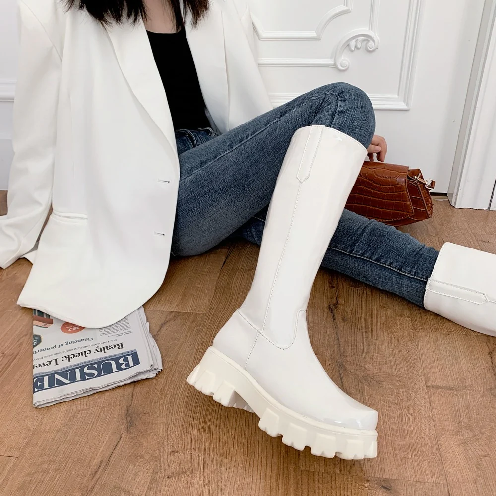 Y2K Shiny Knee-High Boots - Image 15